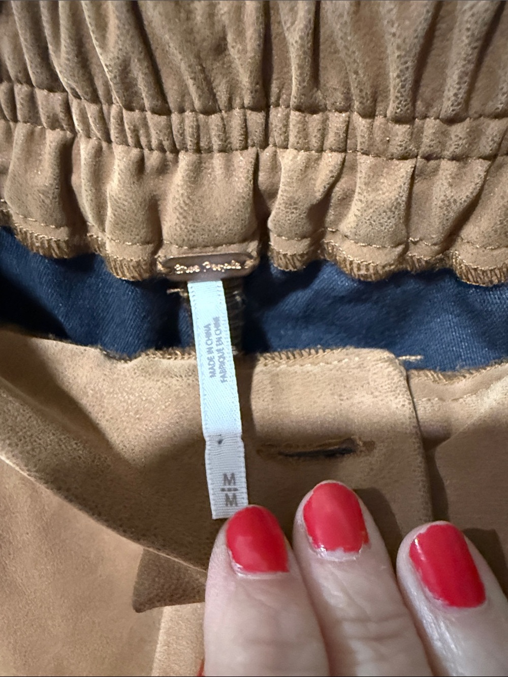 Free People Roma vegan High-Waist Suede-Look Shorts in Brown - Picture 2 of 4